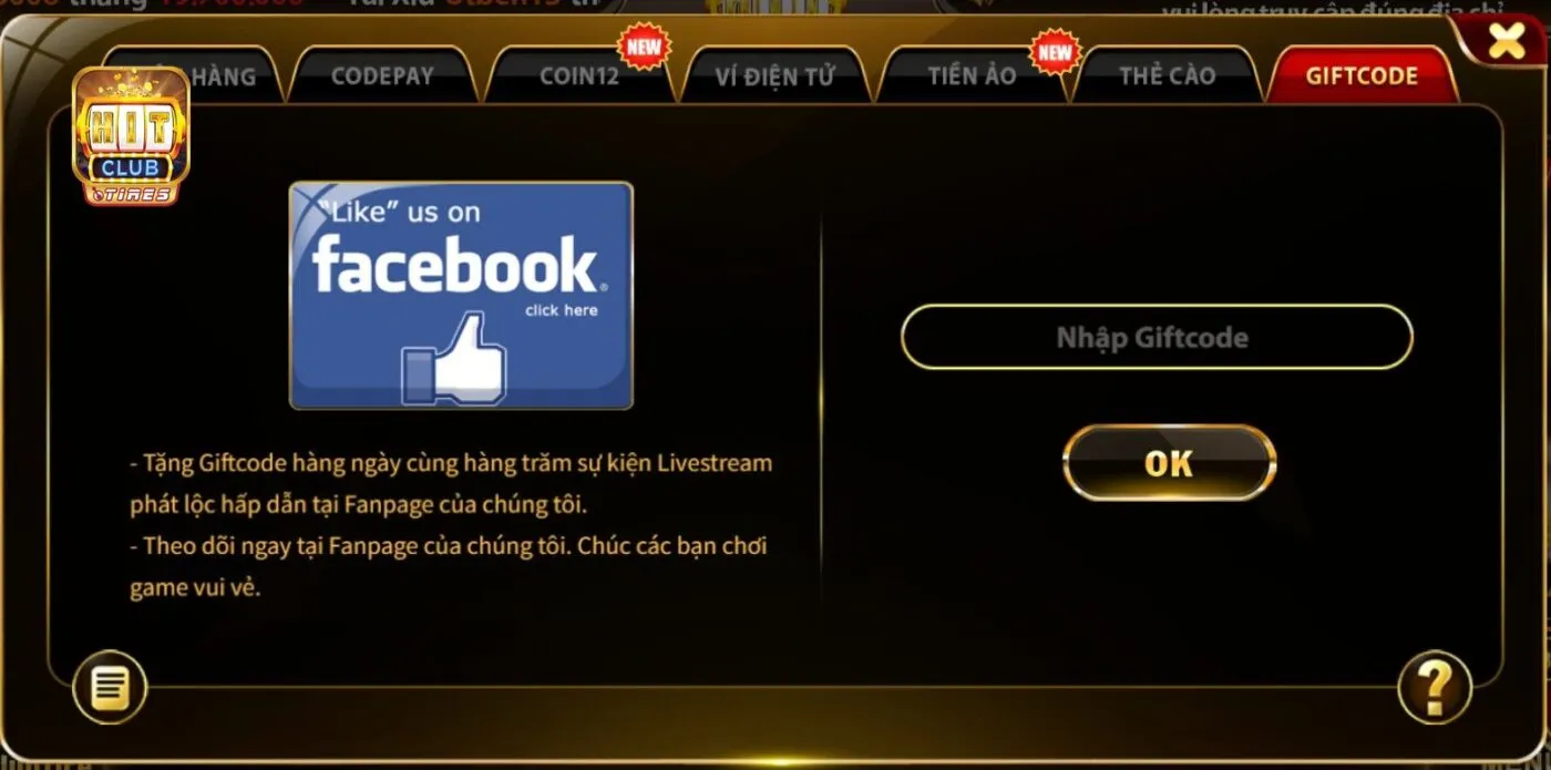 Phương thức giao dịch qua giftcode